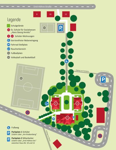 Lageplan Ev. Schule für Sozialwesen Moritzburg